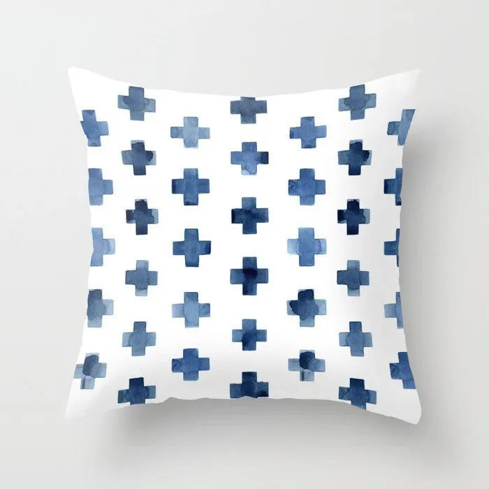 Berrie's Blue Small Fresh Abstract Pillow Case - Stylish Home Accent