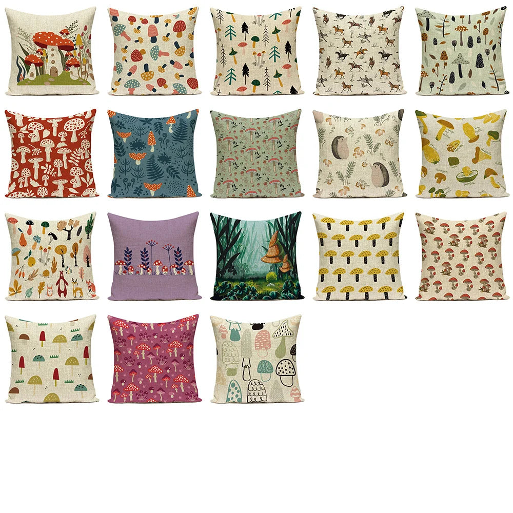 Momo's Mushroom Pillow Covers - Whimsical and Stylish Home Decor