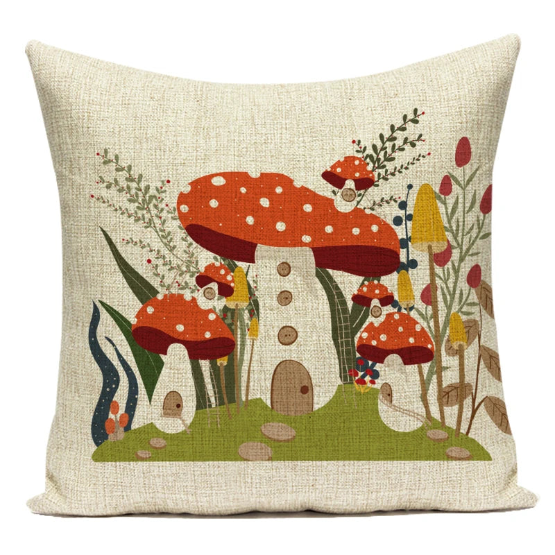 Momo's Mushroom Pillow Covers - Whimsical and Stylish Home Decor