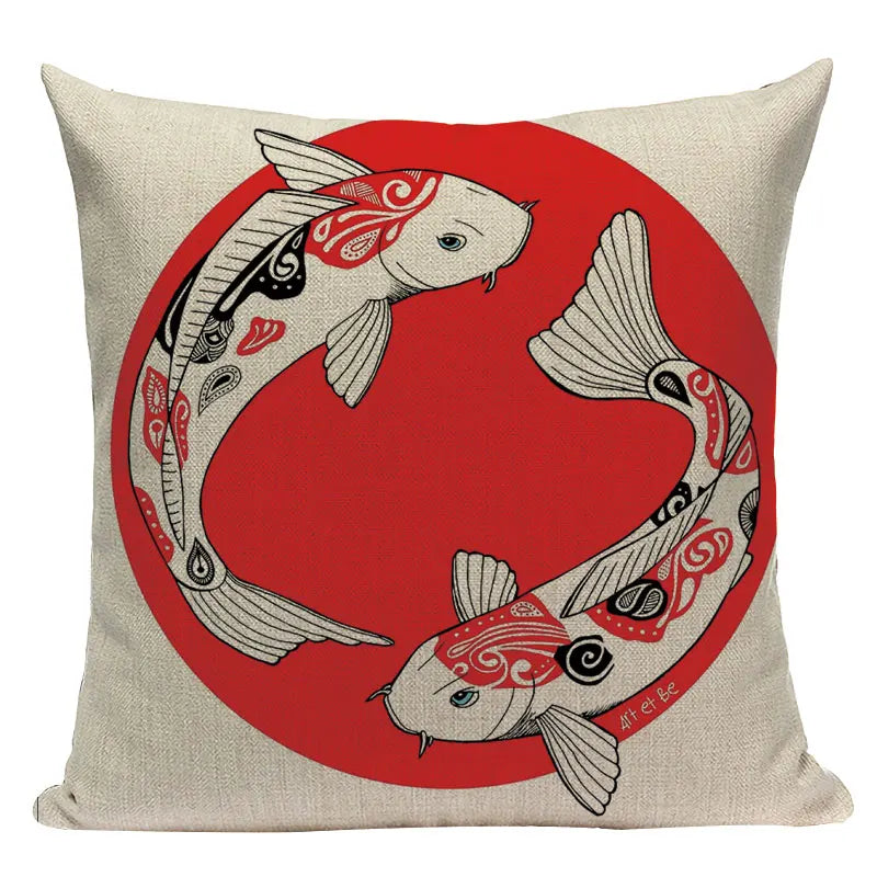 Vintage Surf Japanese Pillow Covers - Unique Home Decor