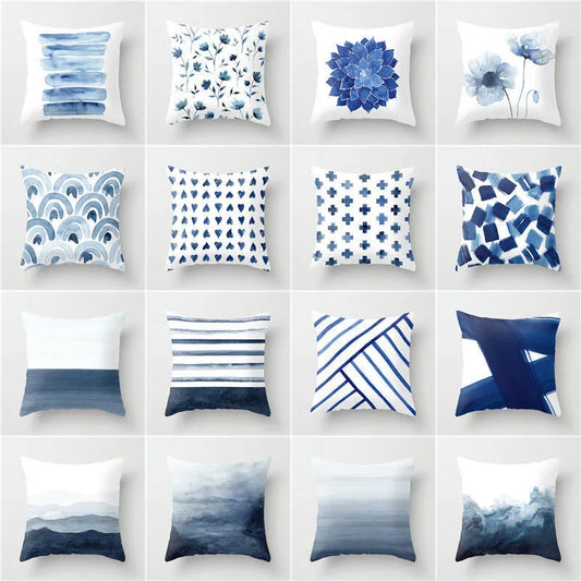 Berrie's Blue Small Fresh Abstract Pillow Case - Stylish Home Accent