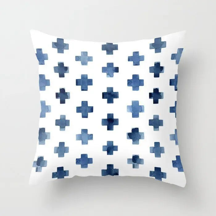 Berrie's Blue Small Fresh Abstract Pillow Case - Stylish Home Accent