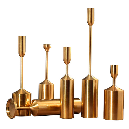 Sandi's 6-Piece Ghetto Gold Candle Stick holders
