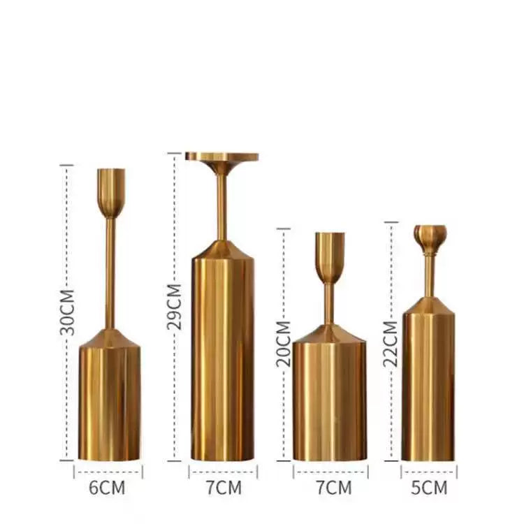 Sandi's 6-Piece Ghetto Gold Candle Stick holders