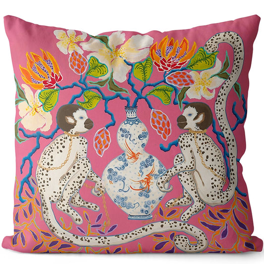 Rene's Retro Animal Pattern Pillow Cover
