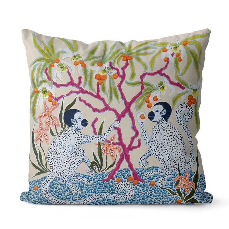 Rene's Retro Animal Pattern Pillow Cover