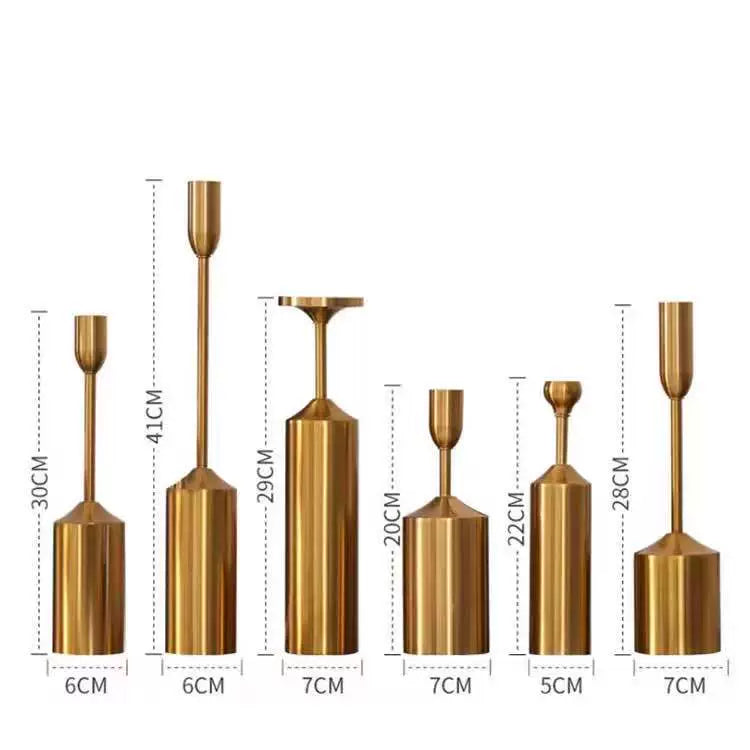 Sandi's 6-Piece Ghetto Gold Candle Stick holders