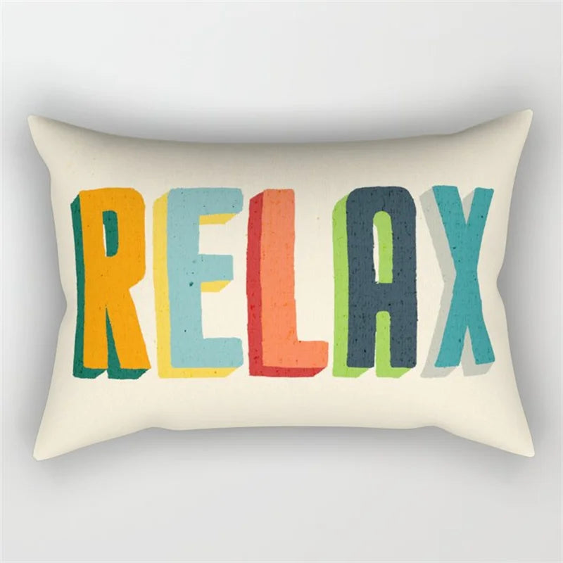 Geo's Fun Rainbow Abstract Bolster Pillows - Vibrant & Unique Decor