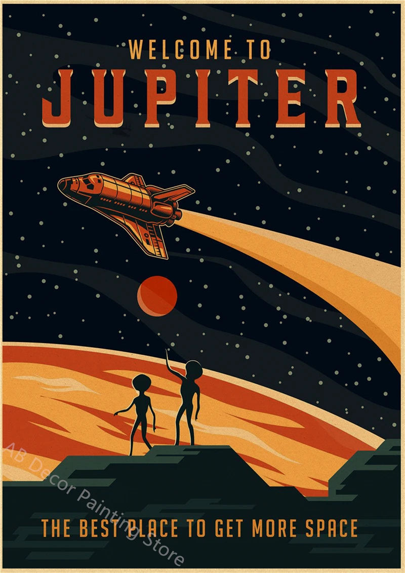 Buzz's Retro Space Travel Posters – Planets and Universe