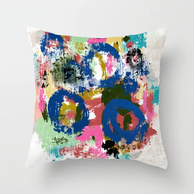 Nora's Nordic Abstract Oil Painting Pillow Covers - Scandinavian Home Decor