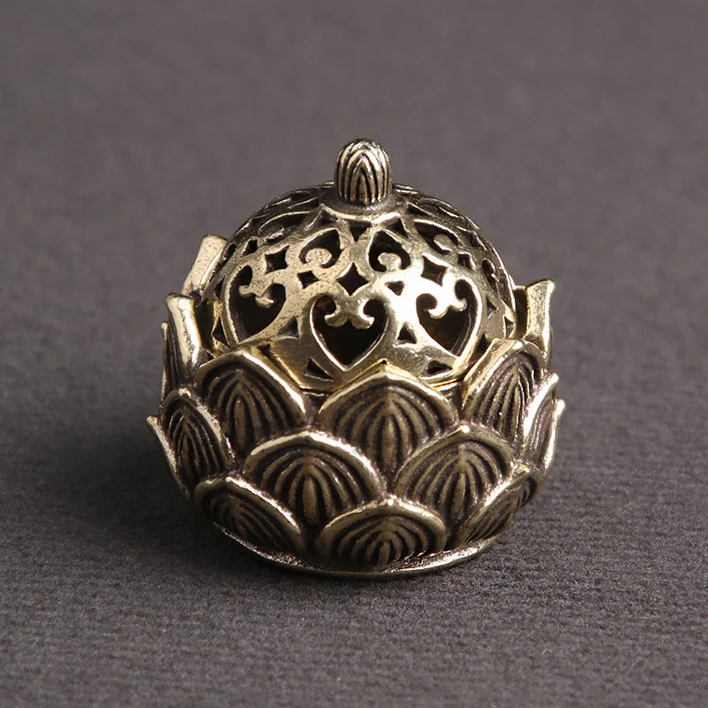 Reta's Retro Copper Small Lotus Pocket Hollow