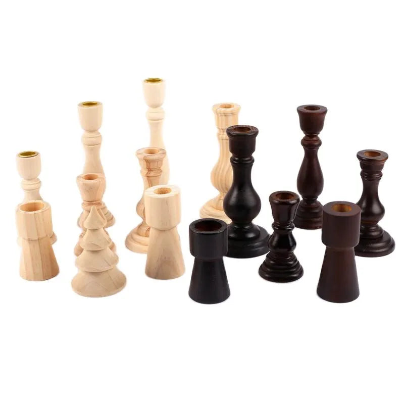 Mickey's Wooden Candle Holders