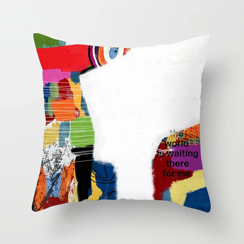 Nora's Nordic Abstract Oil Painting Pillow Covers - Scandinavian Home Decor