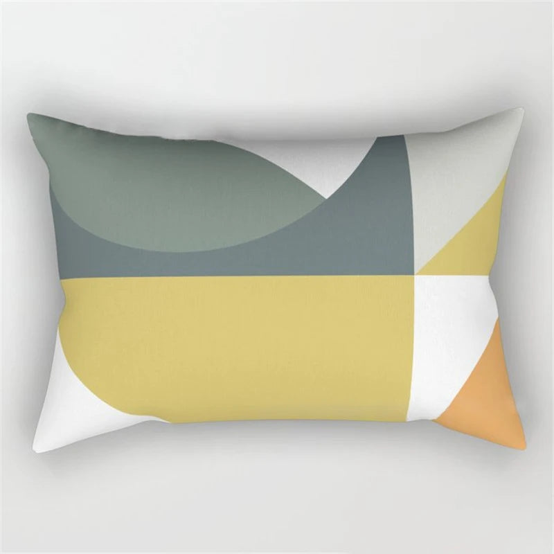Geo's Fun Rainbow Abstract Bolster Pillows - Vibrant & Unique Decor