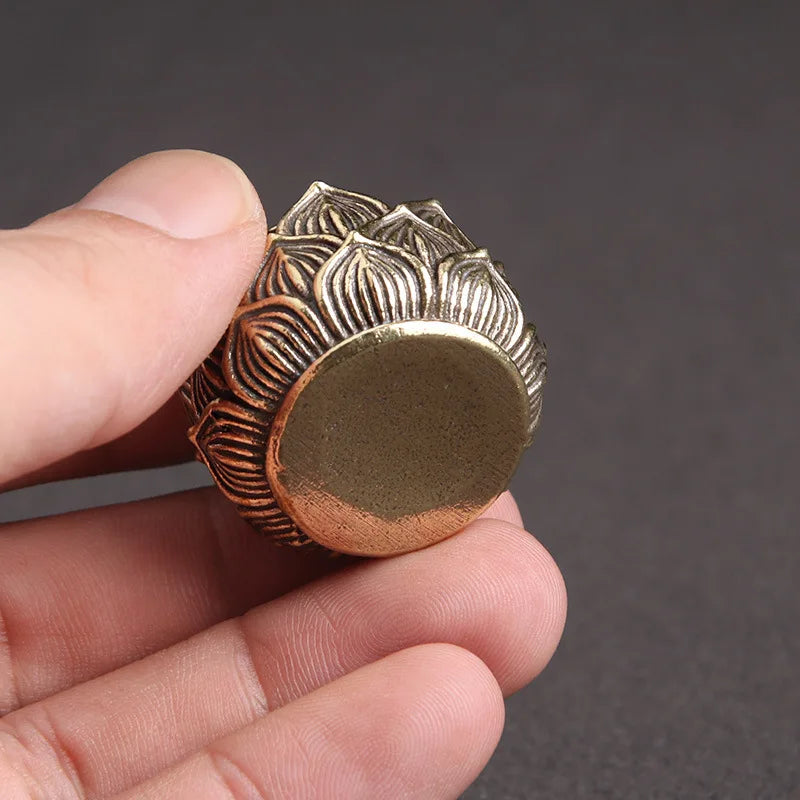 Reta's Retro Copper Small Lotus Pocket Hollow