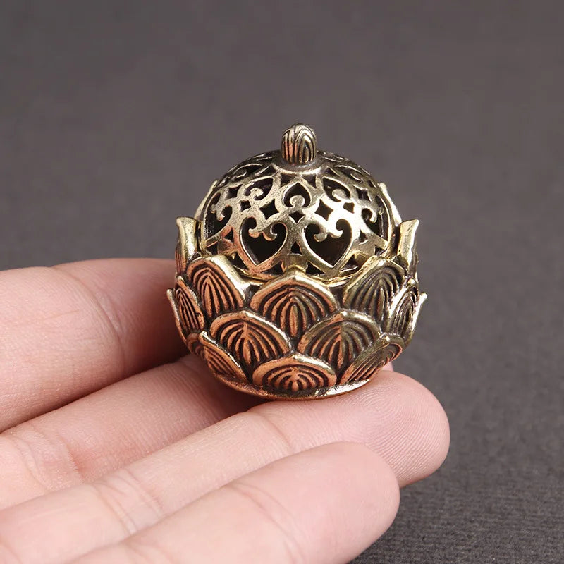 Reta's Retro Copper Small Lotus Pocket Hollow