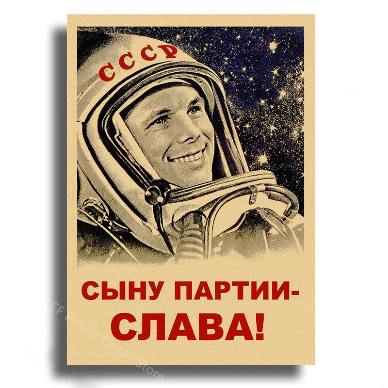 Steamer's Soviet Rocket Poster | Iconic Space Decor
