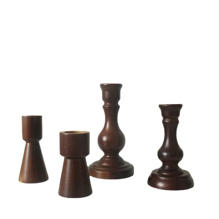 Mickey's Wooden Candle Holders