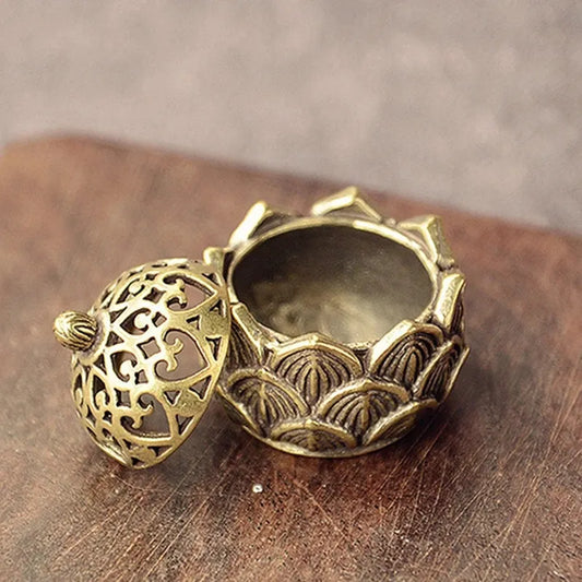 Reta's Retro Copper Small Lotus Pocket Hollow