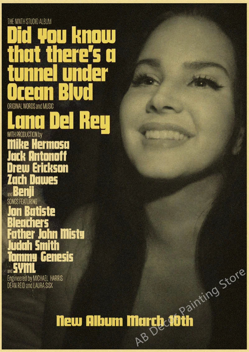 Lana Del Rey Retro Posters | Vintage Mood Enhancer