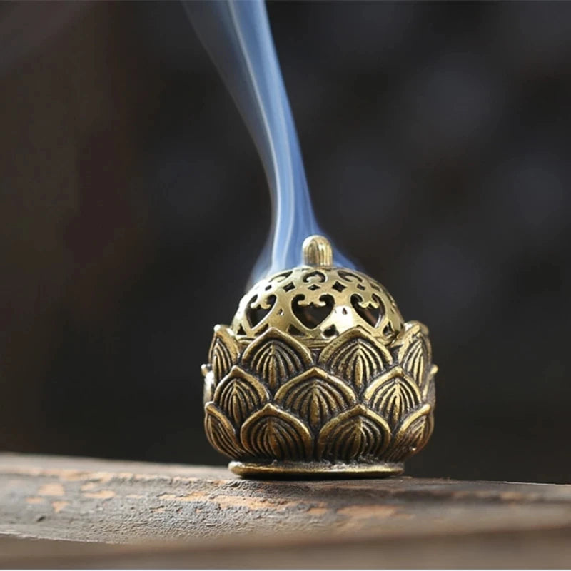 Reta's Retro Copper Small Lotus Pocket Hollow