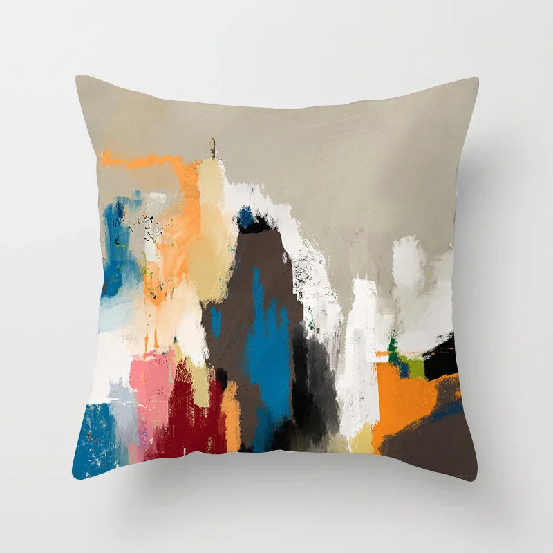 Nora's Nordic Abstract Oil Painting Pillow Covers - Scandinavian Home Decor
