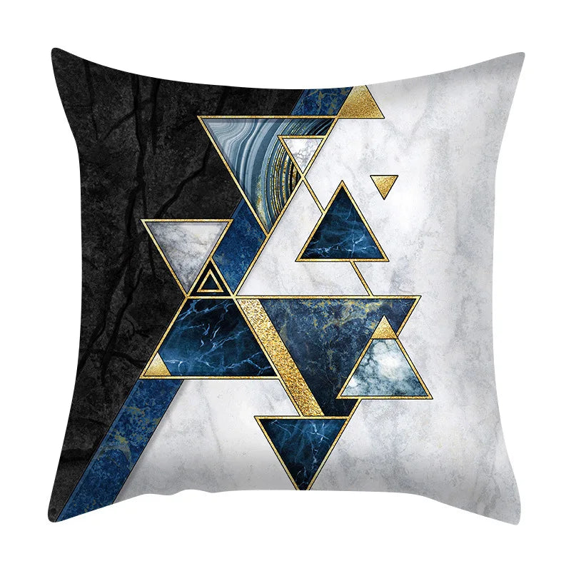 Beth's Abstract Marble Quicksand Gold Foil Pillows
