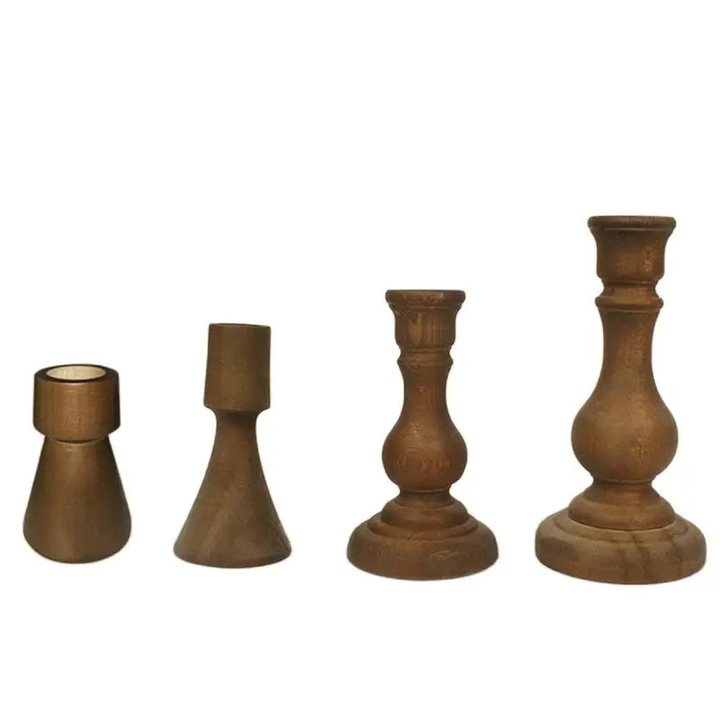 Mickey's Wooden Candle Holders