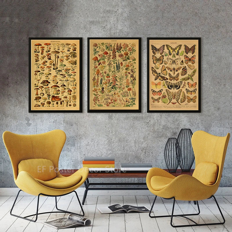 Vibey Botanical Retro Prints | Vintage Art Decor