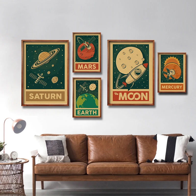 Buzz's Retro Space Travel Posters – Planets and Universe