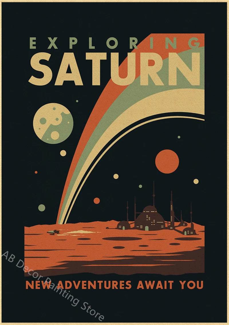 Buzz's Retro Space Travel Posters – Planets and Universe