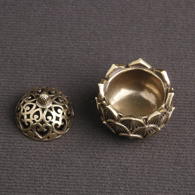 Reta's Retro Copper Small Lotus Pocket Hollow