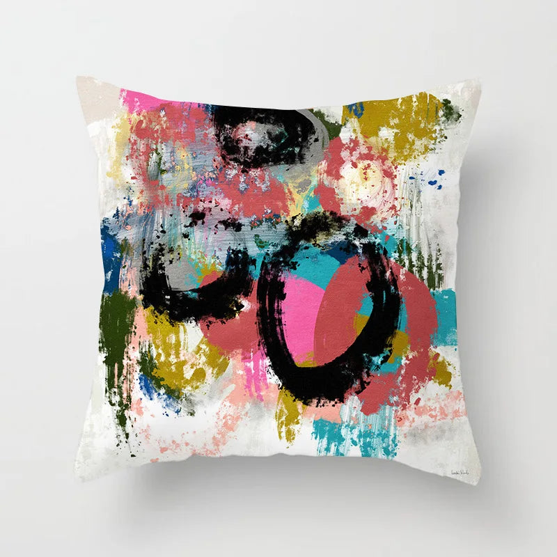 Nora's Nordic Abstract Oil Painting Pillow Covers - Scandinavian Home Decor
