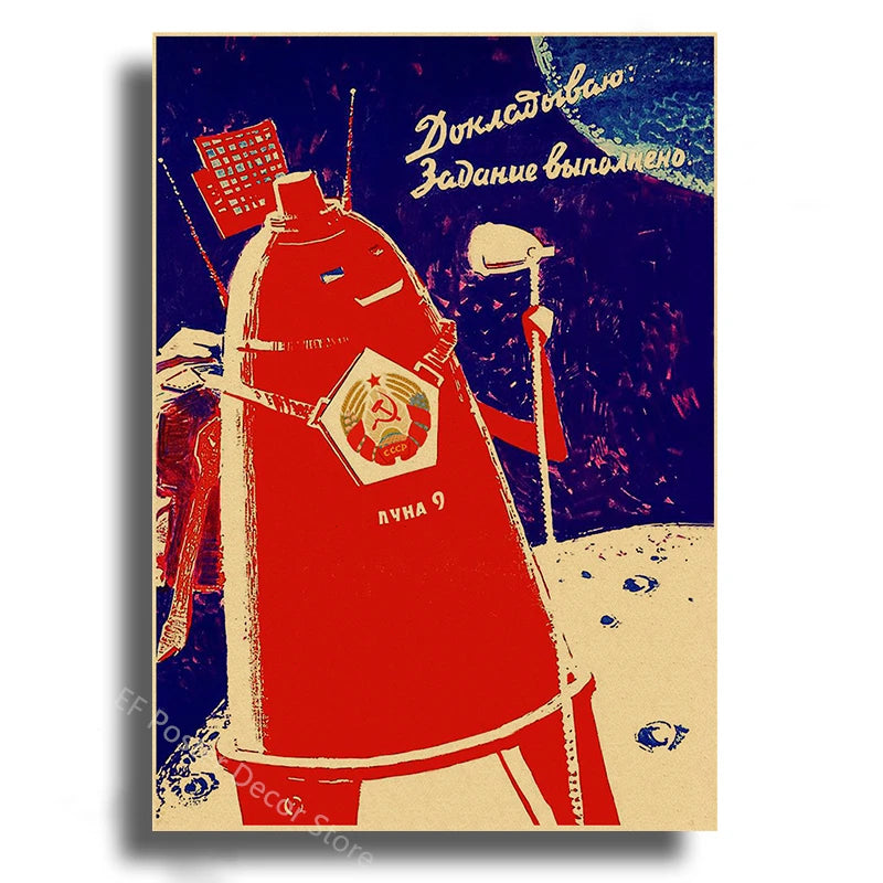 Steamer's Soviet Rocket Poster | Iconic Space Decor
