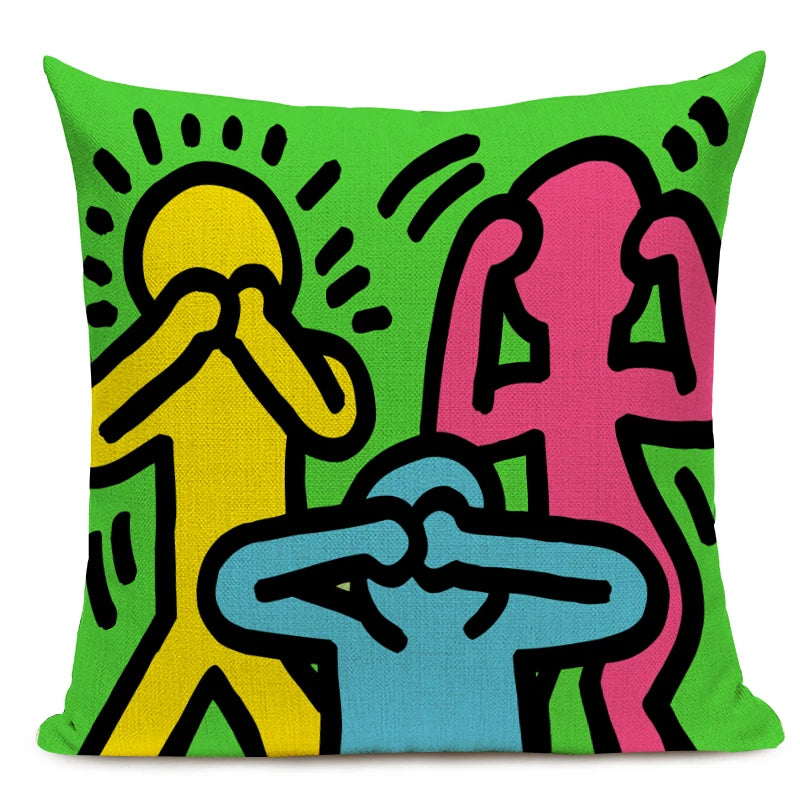 Top Art Colorful Abstract Decorative Pillowcases - Vibrant Home Decor