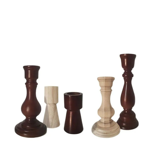 Mickey's Wooden Candle Holders