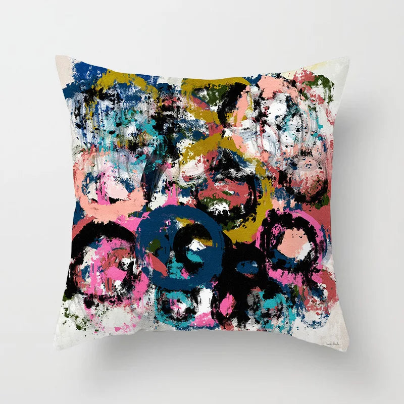 Nora's Nordic Abstract Oil Painting Pillow Covers - Scandinavian Home Decor