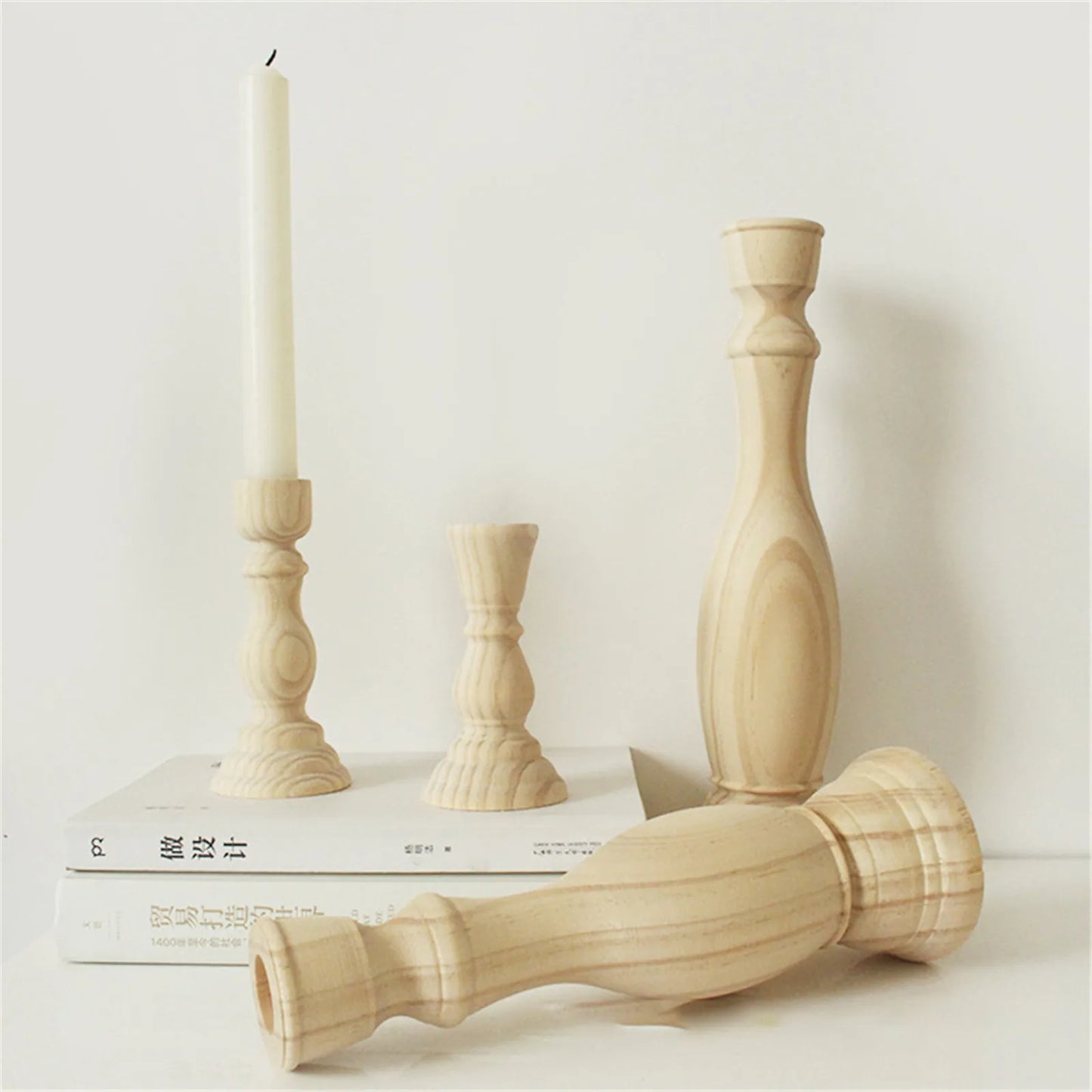 Larry's Raw Wooden Candle Holders - Rustic & Natural Home Decor