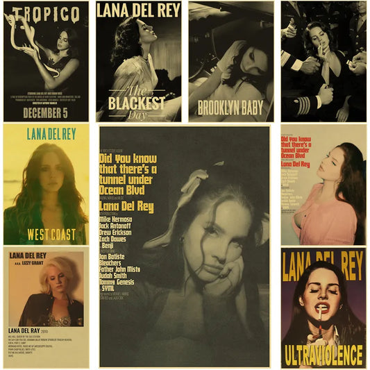 Lana Del Rey Retro Posters | Vintage Mood Enhancer