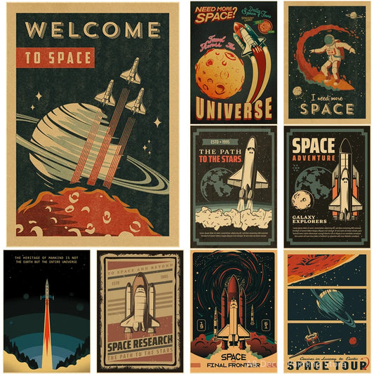 Buzz's Retro Space Travel Posters – Planets and Universe