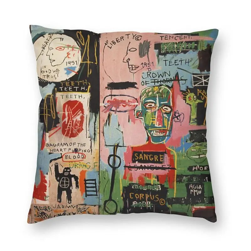 Gigi's Street Pop Art Graffiti Pillow - Bold Urban Decor Accent