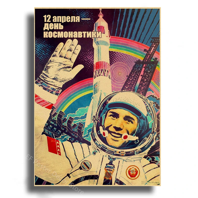 Steamer's Soviet Rocket Poster | Iconic Space Decor
