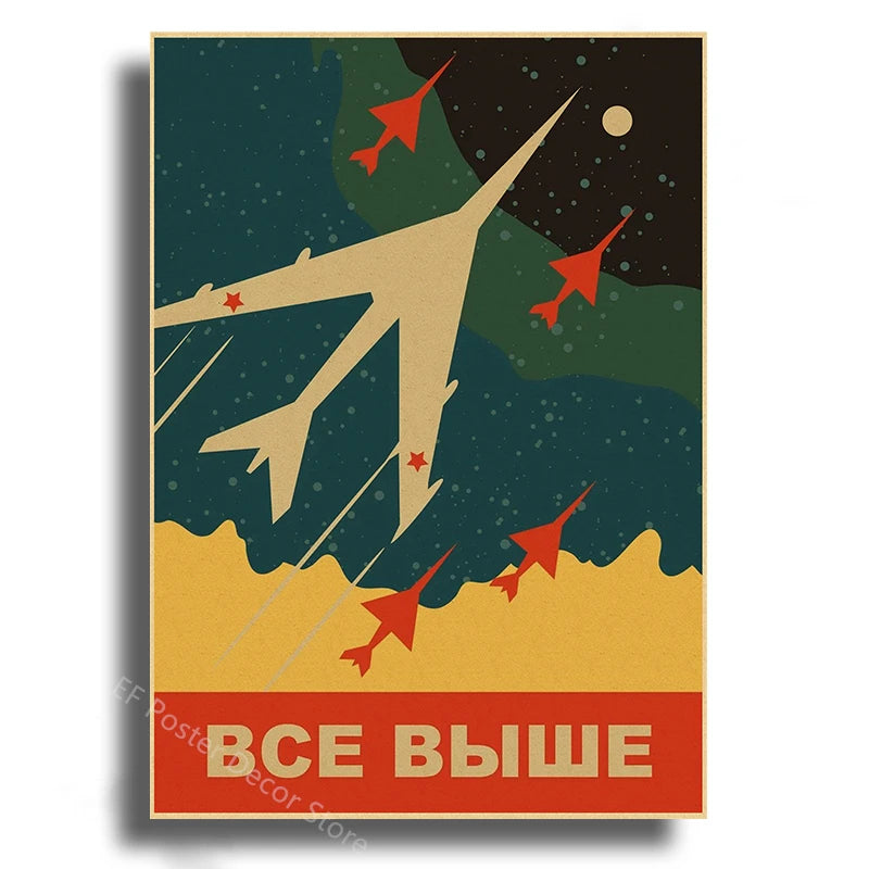 Steamer's Soviet Rocket Poster | Iconic Space Decor