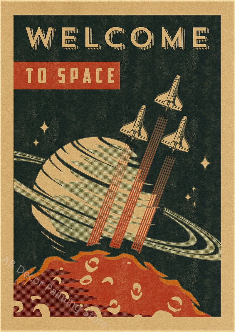 Buzz's Retro Space Travel Posters – Planets and Universe