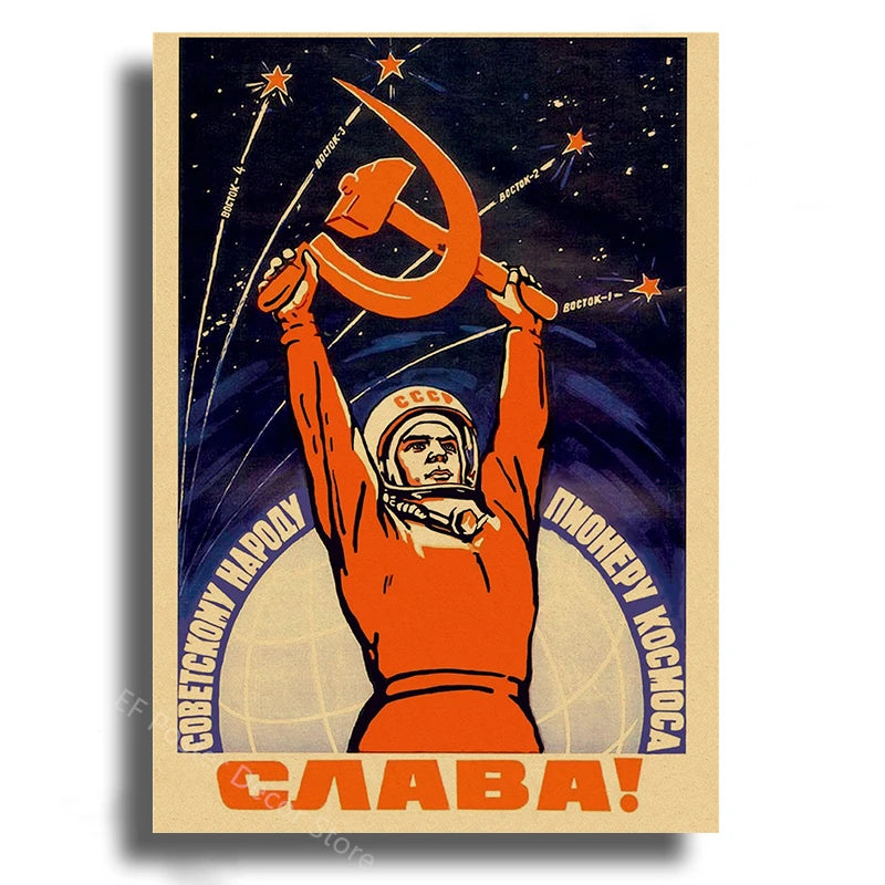 Steamer's Soviet Rocket Poster | Iconic Space Decor
