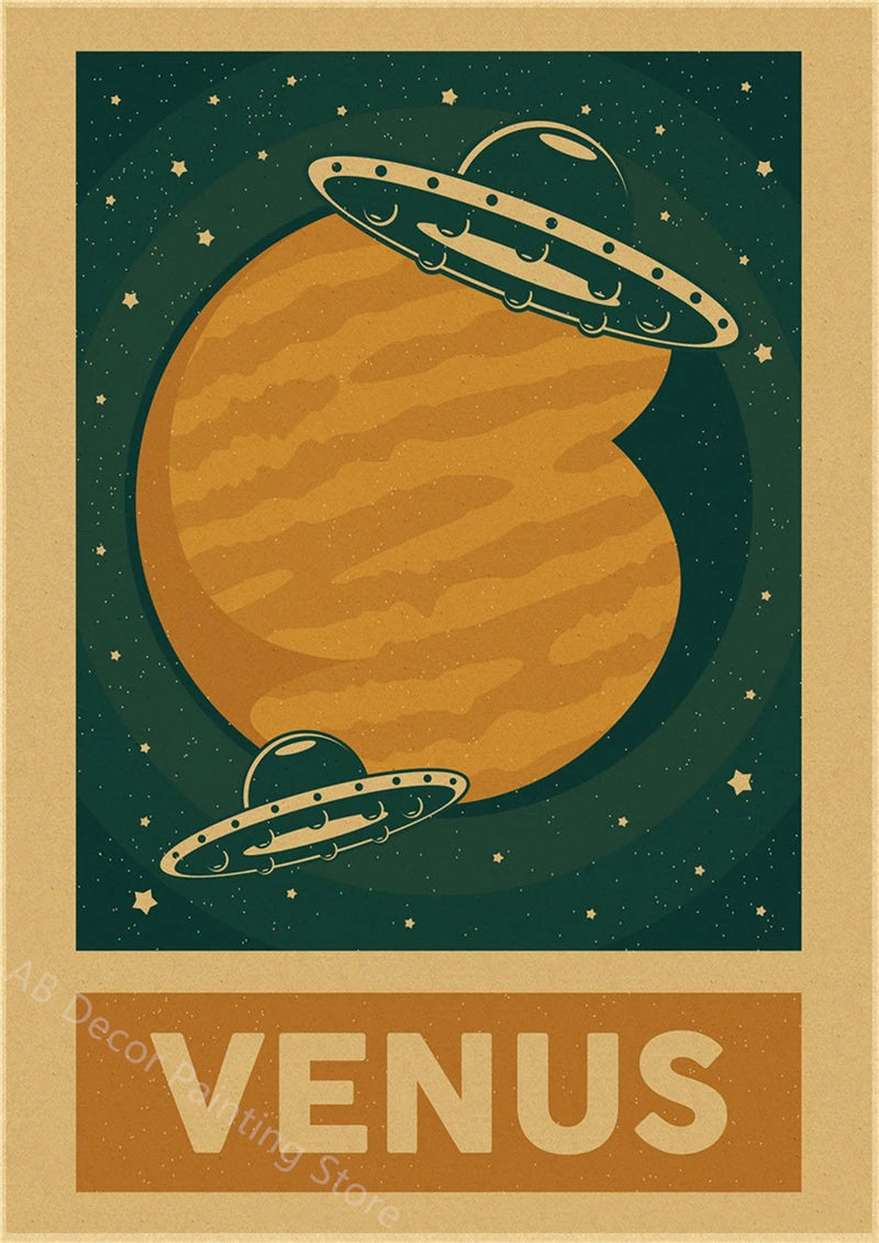 Buzz's Retro Space Travel Posters – Planets and Universe