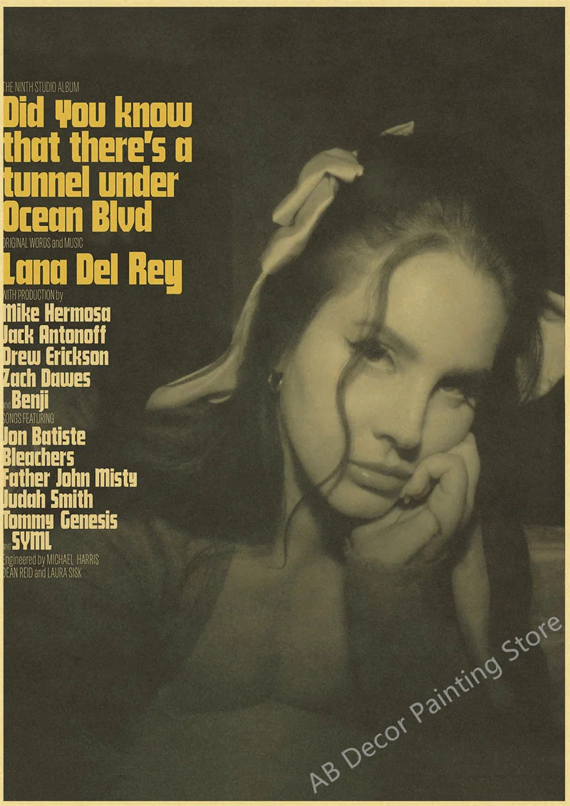 Lana Del Rey Retro Posters | Vintage Mood Enhancer