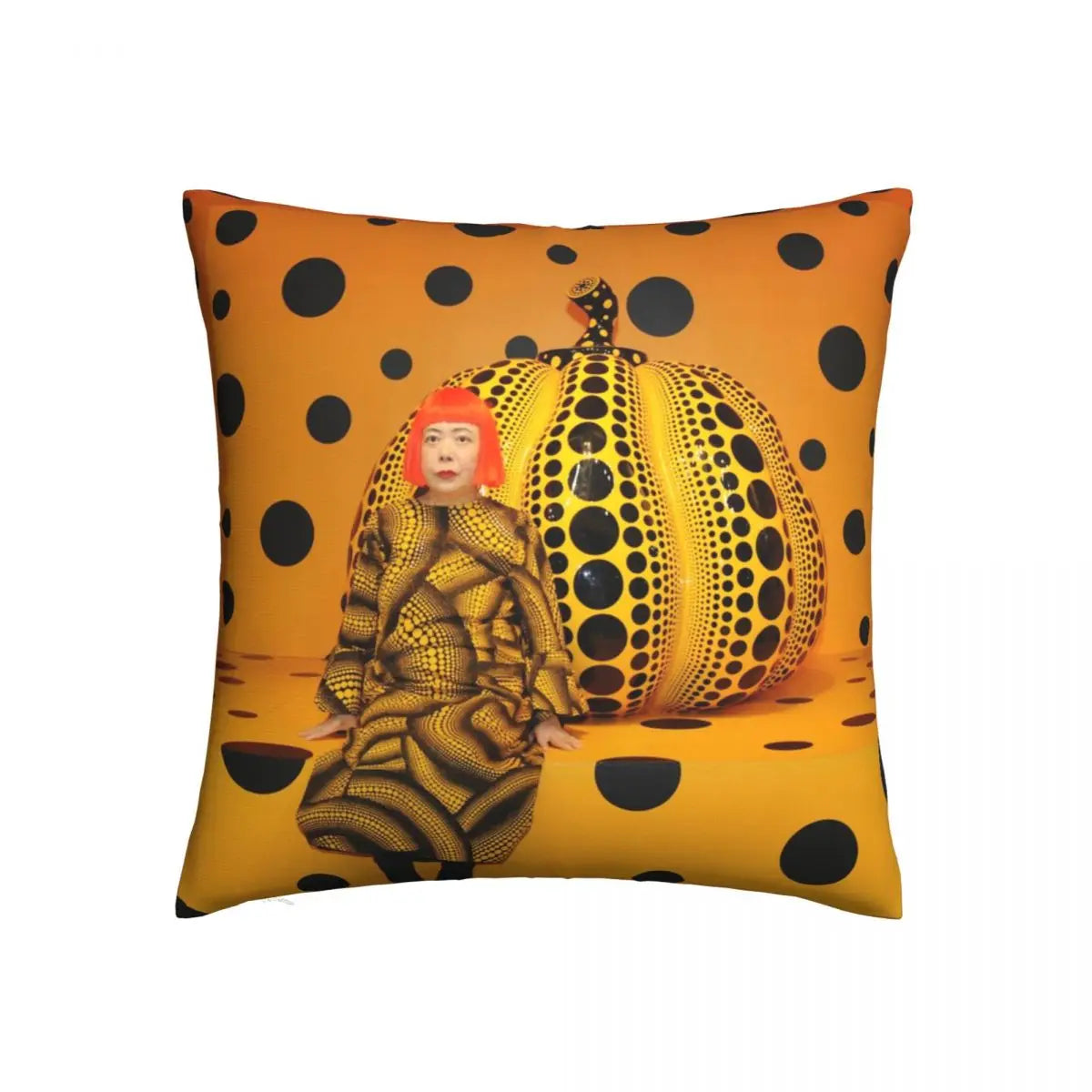 Yayoi Kusama Art Abstract Pumpkin Polka Pop Pillows