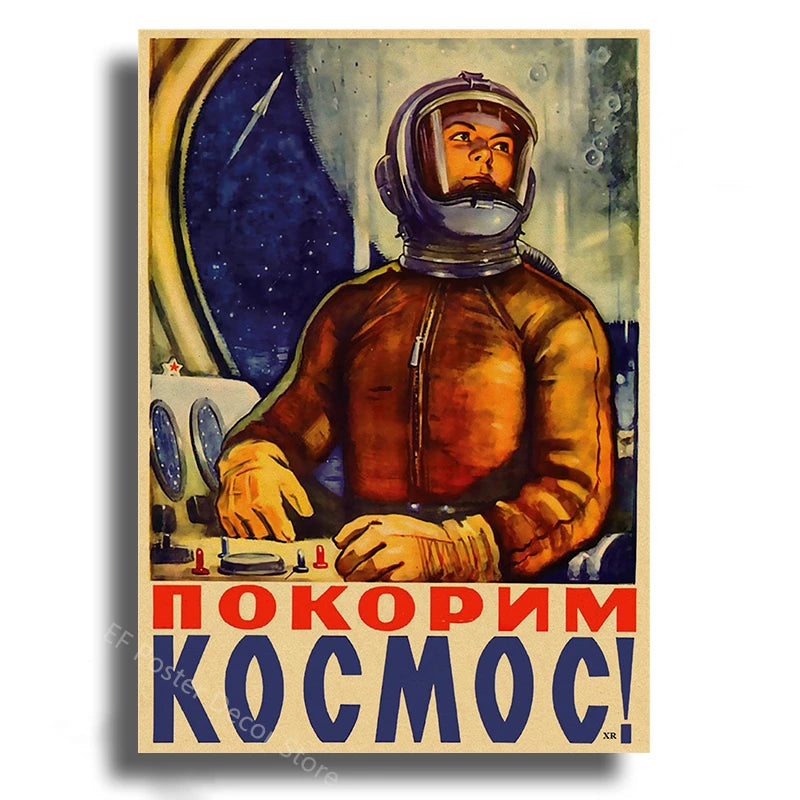Steamer's Soviet Rocket Poster | Iconic Space Decor