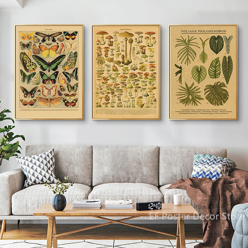 Vibey Botanical Retro Prints | Vintage Art Decor